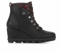 Women's Sugar Highness Wedge Booties Black