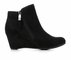 Journee Shop 20 Women's Daisy Fuentes Thala Wedge Booties Black