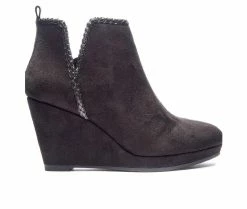 Women's CL By Laundry Volcano Wedge Booties Black