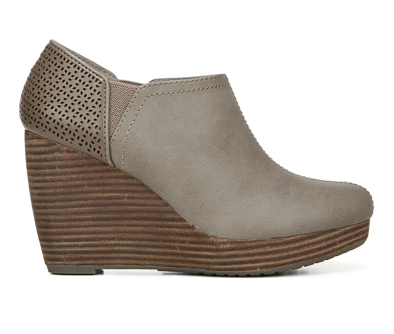 Women's Dr. Scholls Harlow Wedge Booties Taupe Synthetic 4 Women's Dr. Scholls Harlow Wedge Booties Taupe Synthetic - Image 2