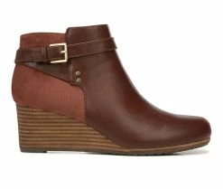 Women's Dr. Scholls Double Wedge Booties Copper Brown
