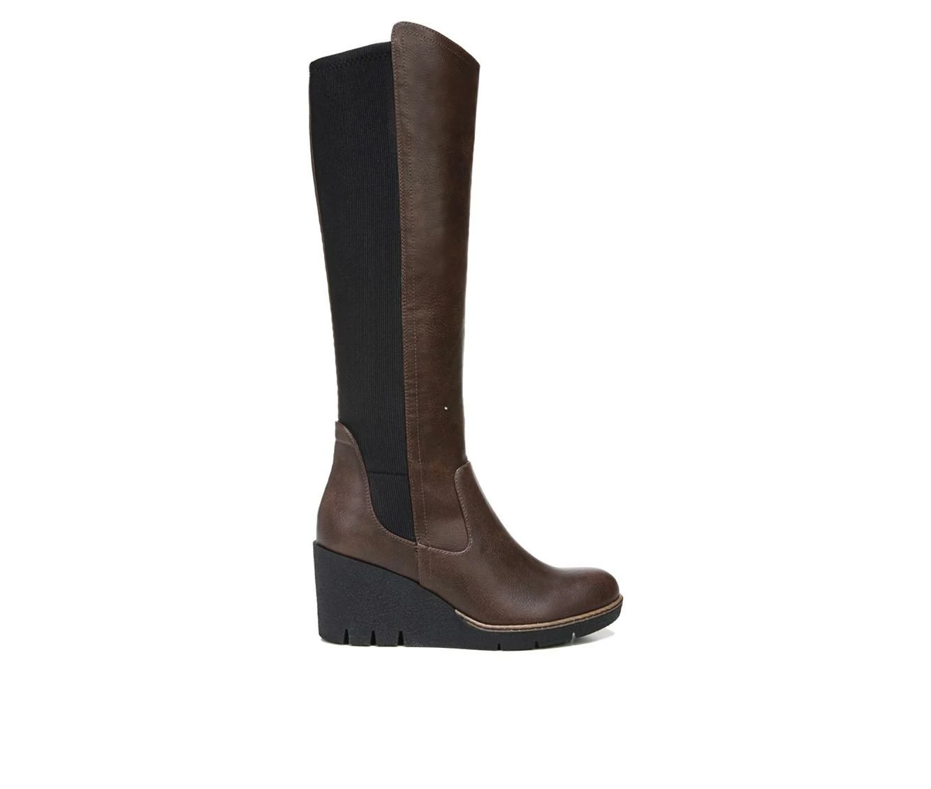 Women's Dr. Scholls Lindy Knee High Wedge Boots Fudge Brown 3 Women's Dr. Scholls Lindy Knee High Wedge Boots Fudge Brown