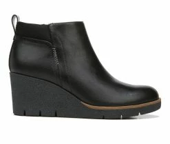Women's Dr. Scholls Berklie Wedge Booties Black Synthetic