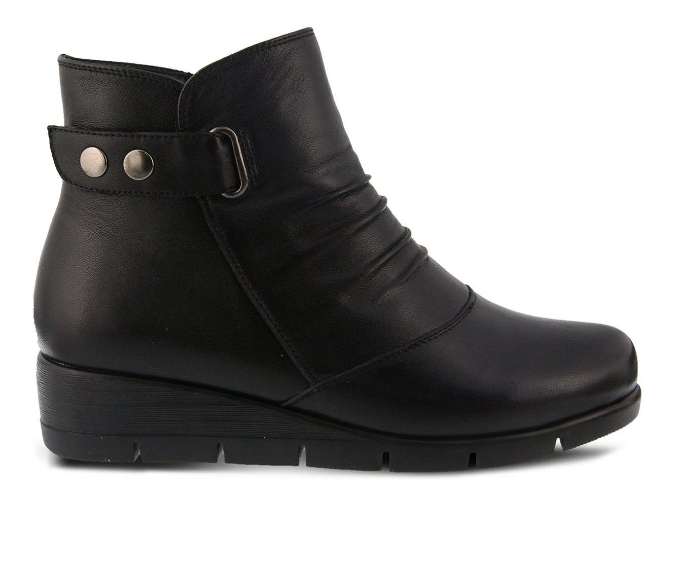 Women's SPRING STEP Mendy Wedge Booties Black 4 Women's SPRING STEP Mendy Wedge Booties Black - Image 2