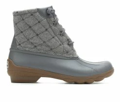 Women's Sperry Syren Gulf Wool Quilt Duck Boots Grey