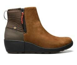 Women's Bogs Footwear Vista Rugged Zip-Up Rain Booties Cognac