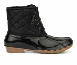 Women's Olivia Miller Julia Duck Boots Black 9 Women's Olivia Miller Julia Duck Boots Black -Journee Shop 1 129
