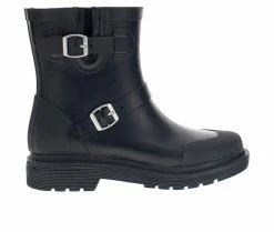 Women's Chooka Moto Mid Boot Rain Boots Black