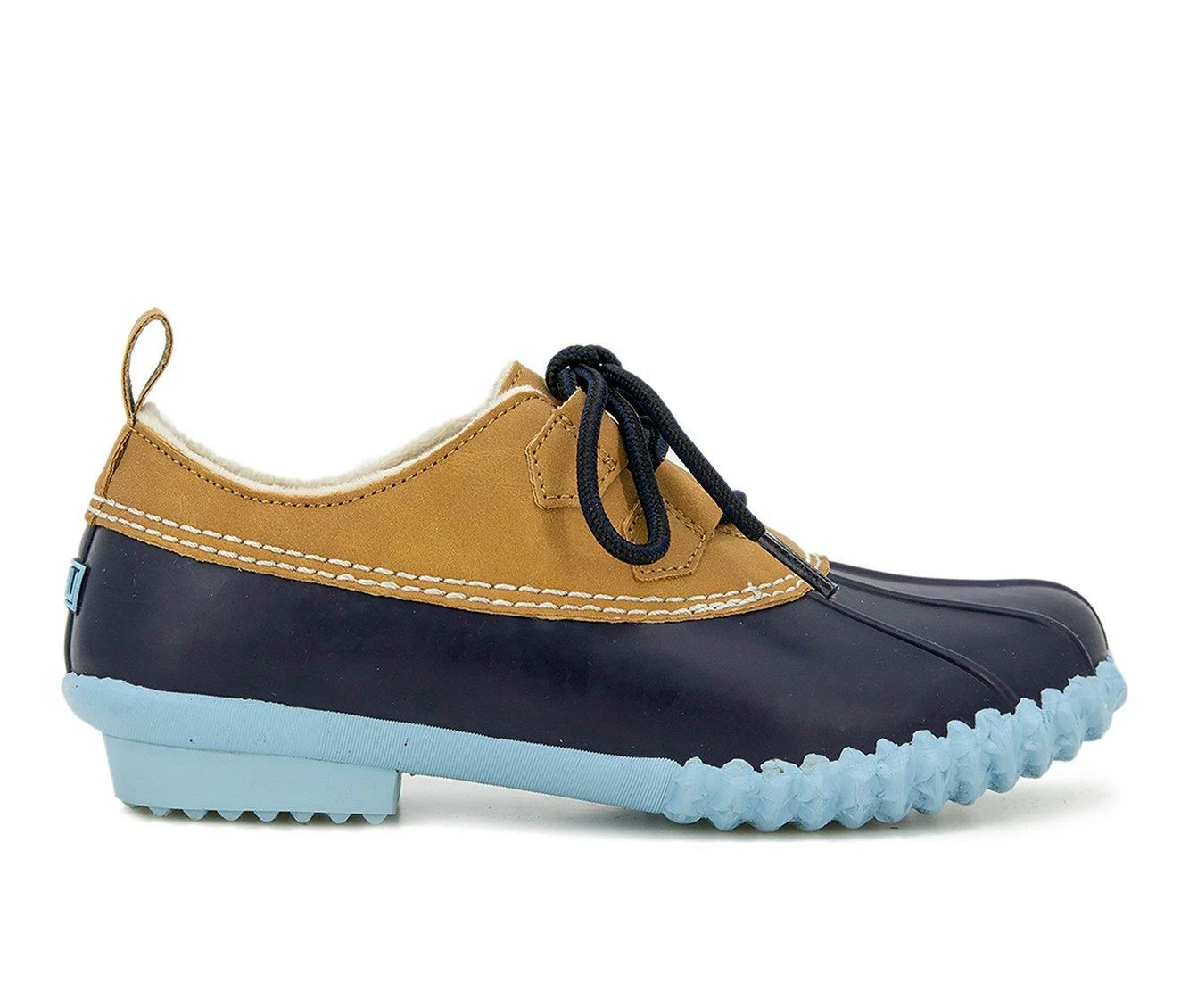 Women's JBU By Jambu Glenda Waterproof Duck Booties Tan/Navy 4 Women's JBU By Jambu Glenda Waterproof Duck Booties Tan/Navy - Image 2