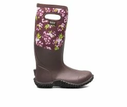 Women's Bogs Footwear Womens Mesa Peony Winter Boots Burgundy Multi
