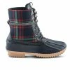 Women's SPRING STEP Duckie - Plaid Rain Boots Black Multi