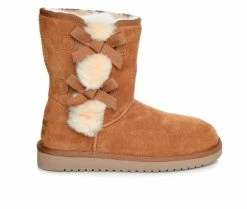 Women's Koolaburra By UGG Victoria Short Winter Boots Chestnut -Journee Shop 1 263
