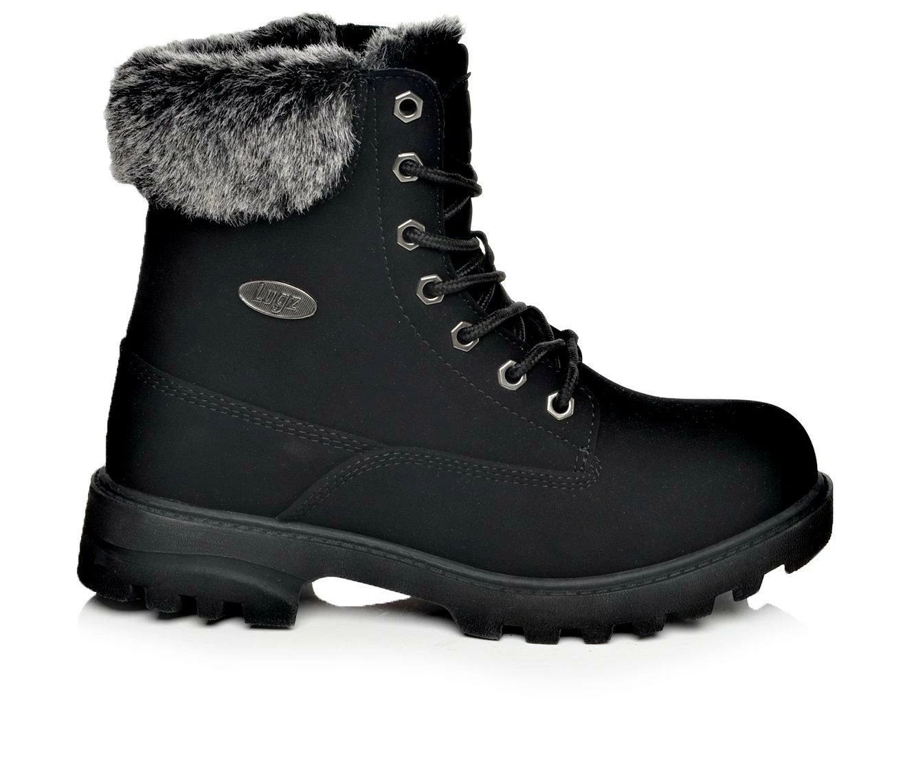 Women's Lugz Empire Hi Fur Boots Black/Charcoal 3 Women's Lugz Empire Hi Fur Boots Black/Charcoal