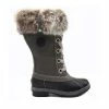Women's London Fog Melton Duck Boots Black Grey -Journee Shop 1 328