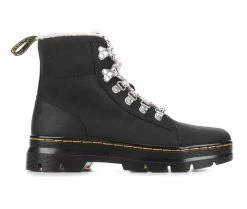 Women's Dr. Martens Combs Fleece Combat Boots Black -Journee Shop 1 335