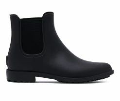 Women's Chelsea Crew Rainy Waterproof Rain Boots Black