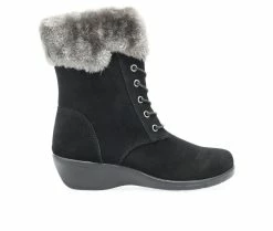 Women's Propet Winslow Mid Calf Winter Boots Black -Journee Shop 1 371