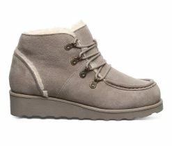 Women's Bearpaw Malinda Lace Up Booties Stone
