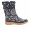 Women's Western Chief Paisley Pop Mid Boot Rain Boots Gray -Journee Shop 1 52