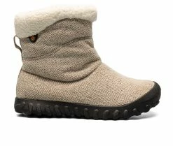 Women's Bogs Footwear B Moc II Cozy Chevron Winter Boots Taupe