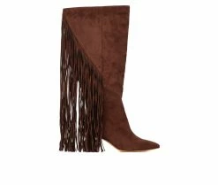 Women's Fashion To Figure Lenita XWC Knee High Boots Brown Wide