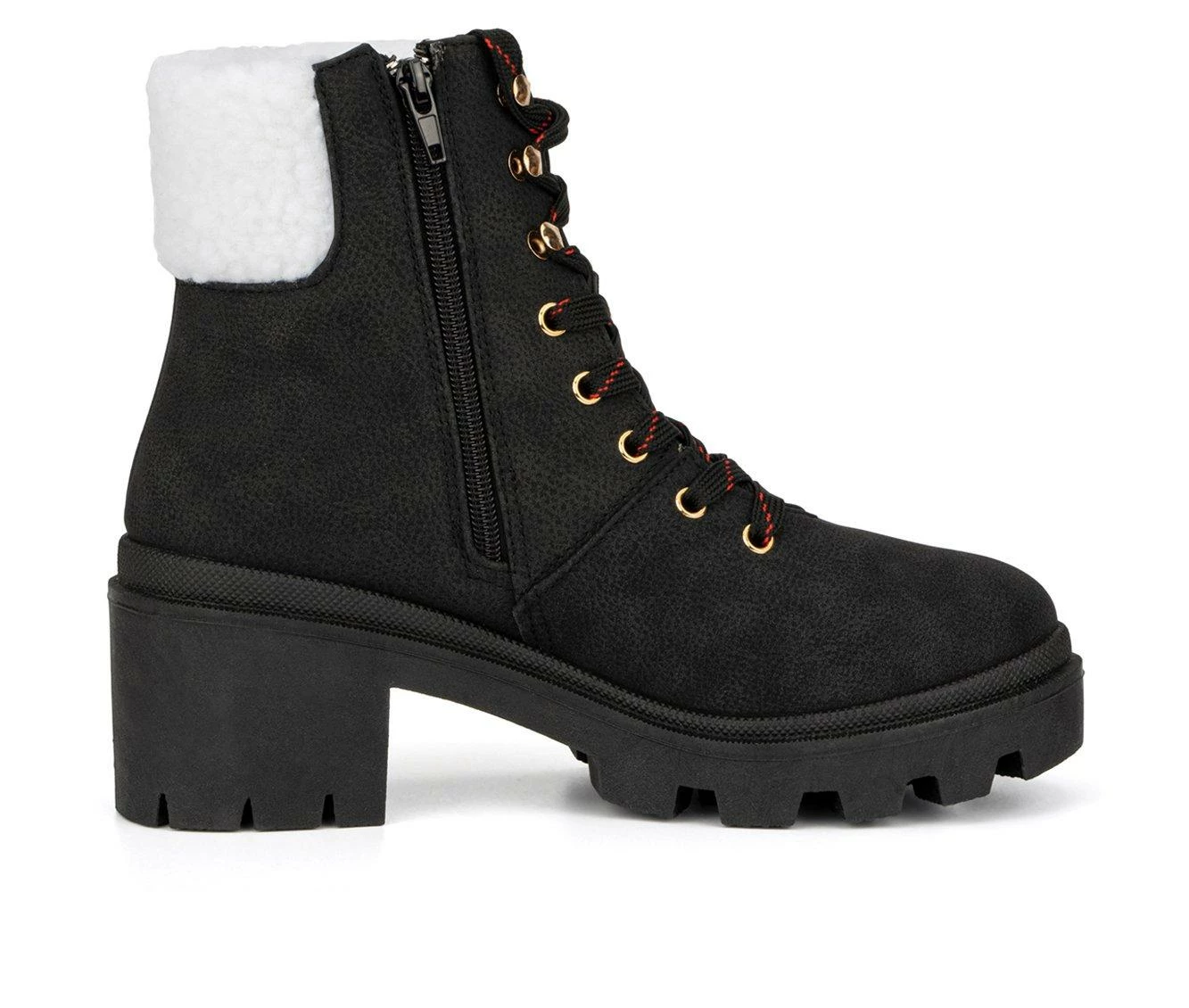 Women's Olivia Miller Ariel Lace-Up Boots Black 4 Women's Olivia Miller Ariel Lace-Up Boots Black - Image 2