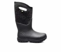 Women's Bogs Footwear Neo-Classic Tonal Leopard Winter Boots Black