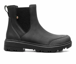 Women's Bogs Footwear Holly Chelsea Leather Chelsea Winter Boots Black