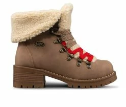 Women's Lugz Adore Fur Lace-Up Boots Roasted Cashew