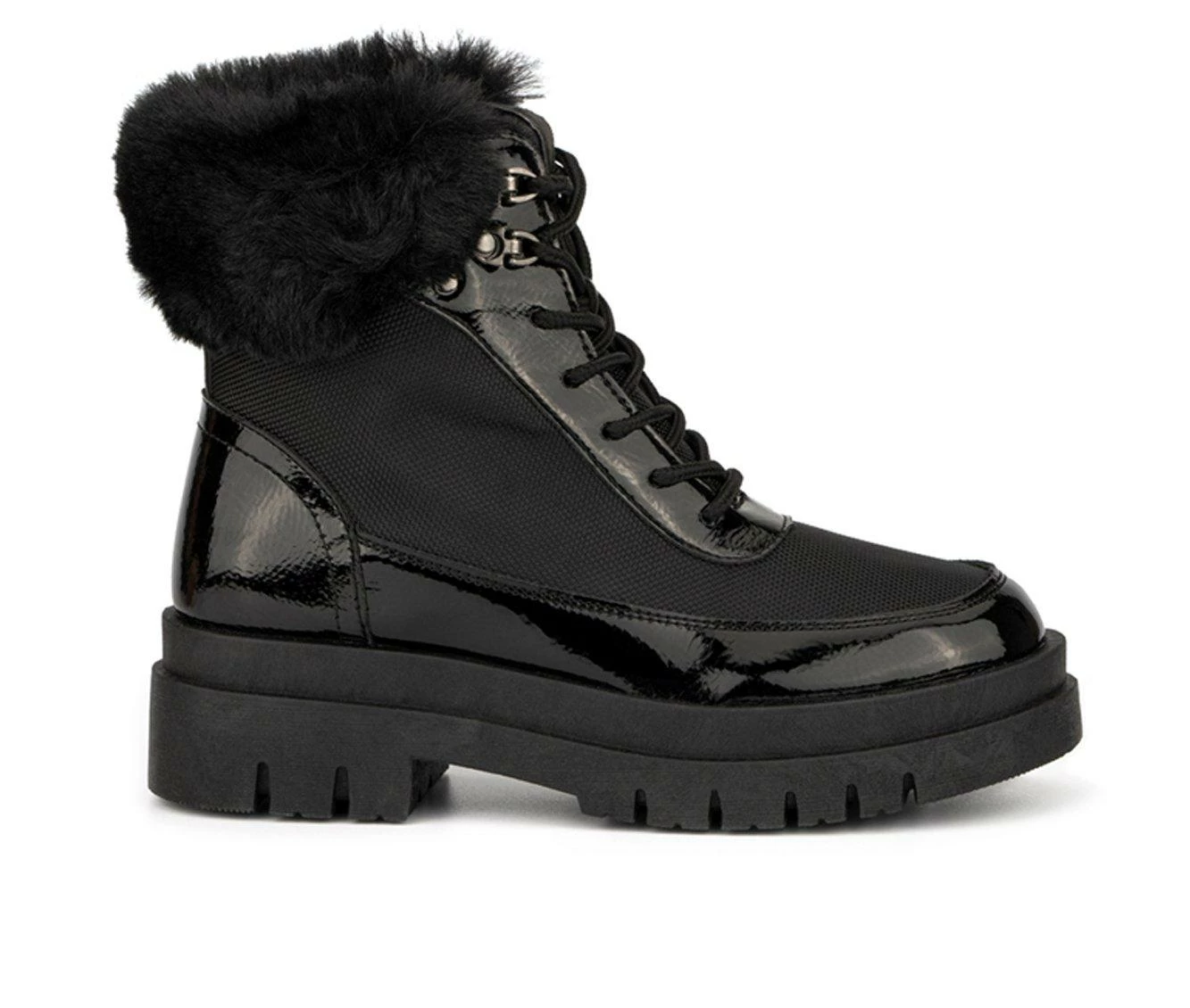 Women's Olivia Miller Amanda Lace-Up Booties Black 4 Women's Olivia Miller Amanda Lace-Up Booties Black - Image 2