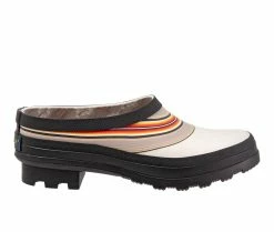 Women's Pendleton Serape Stripe Garden Clog Rain Shoes White