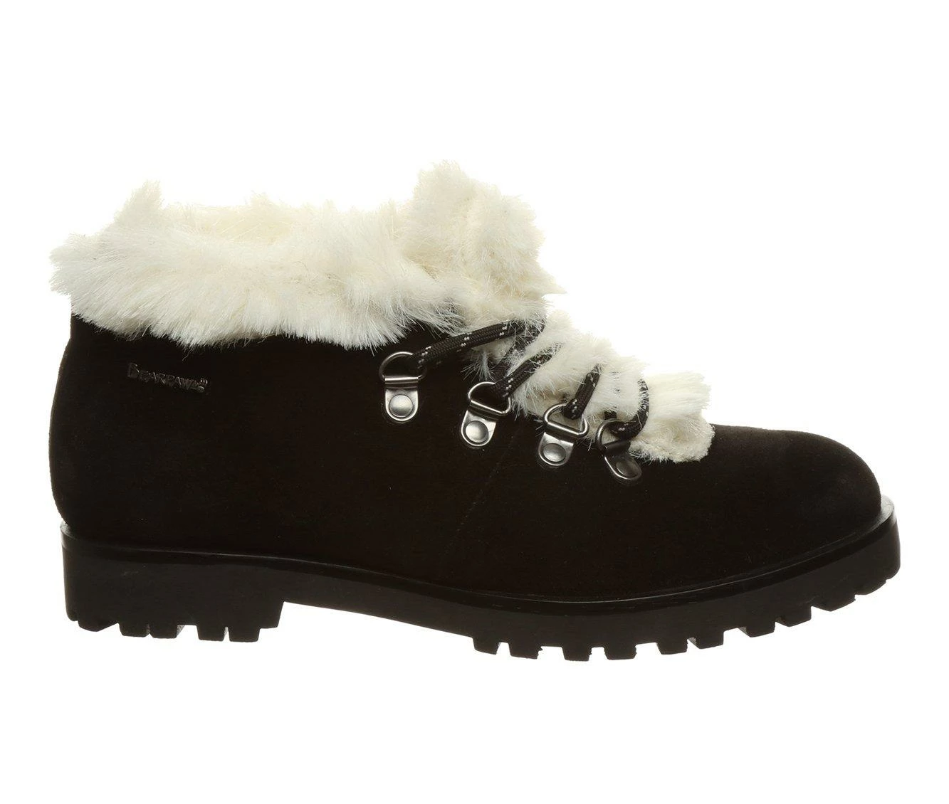 Women's Bearpaw Vera Lace-Up Winter Booties Black 3 Women's Bearpaw Vera Lace-Up Winter Booties Black