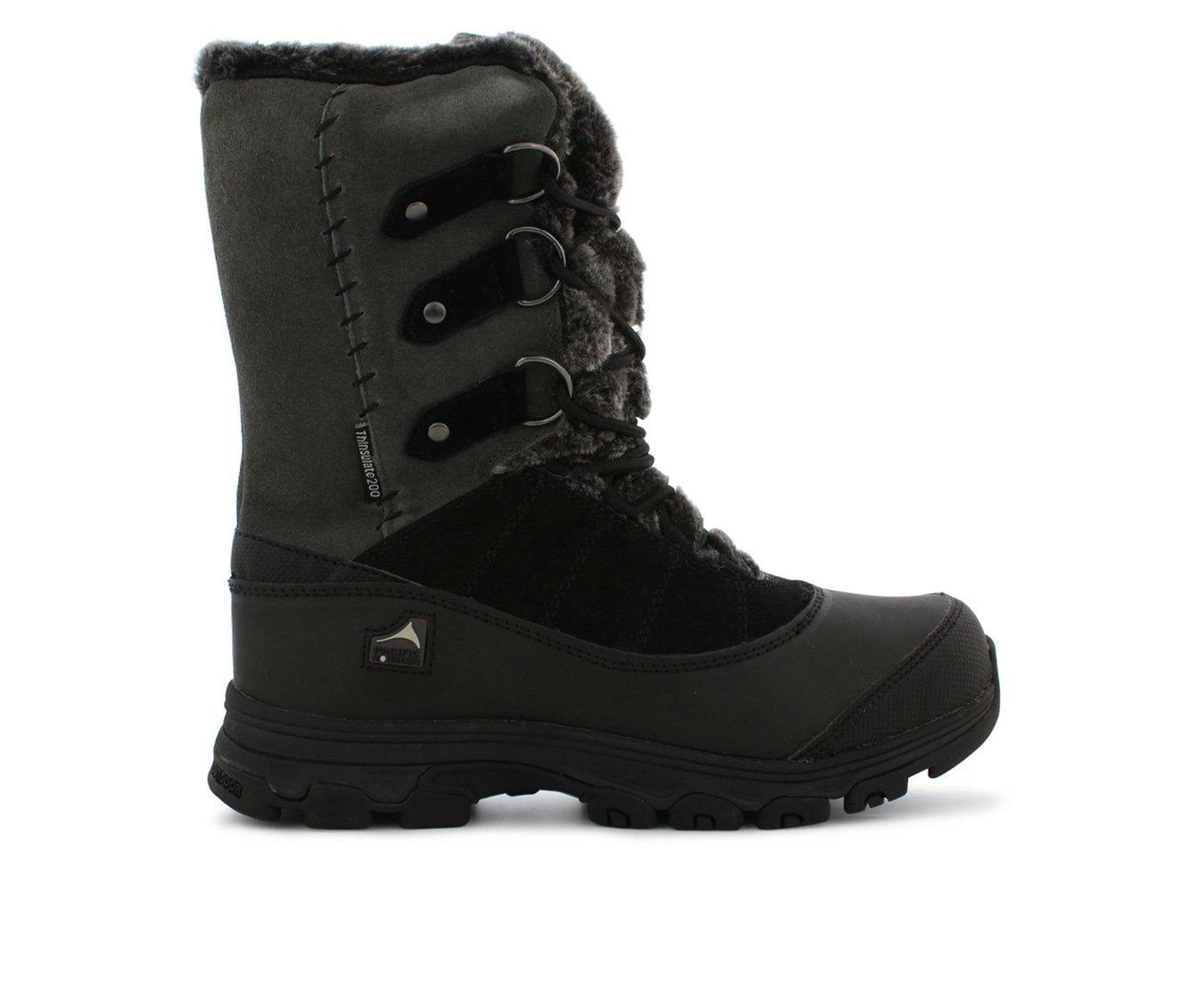 Women's Pacific Mountain Blizzard Winter Boots Black/ Grey 3 Women's Pacific Mountain Blizzard Winter Boots Black/ Grey