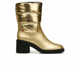 Women's Franco Sarto Snow Heeled Booties Gold -Journee Shop 1 911