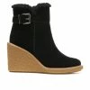 Women's Franco Sarto Ulayna Wedge Booties Black Suede