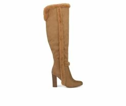 Women's New York And Company Peyton Knee High Boots Nude