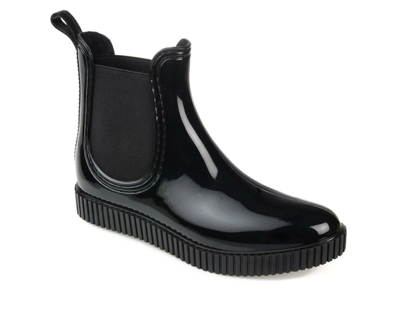 Women's Journee Collection Drip Waterproof Rain Boots Black 5 Women's Journee Collection Drip Waterproof Rain Boots Black - Image 3