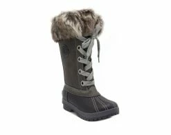 Women's London Fog Melton Duck Boots Black Grey 10 Women's London Fog Melton Duck Boots Black Grey -Journee Shop 2 162