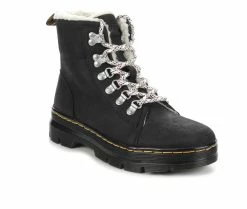 Women's Dr. Martens Combs Fleece Combat Boots Black -Journee Shop 2 165