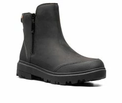 Women's Bogs Footwear Holly Zip Leather Winter Boots Black -Journee Shop 2 17