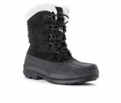 Women's Propet Lumi Tall Lace Waterproof Winter Boots Black/White -Journee Shop 2 177