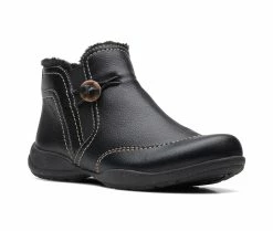 Women's Clarks Roseville Aster Booties Black Leather -Journee Shop 2 186