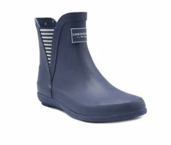Women's London Fog Piccadilly Chelsea Rain Boots Navy Stripe -Journee Shop 2 2