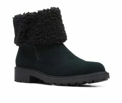 Women's Clarks Opal Zip Winter Booties Black Suede -Journee Shop 2 256