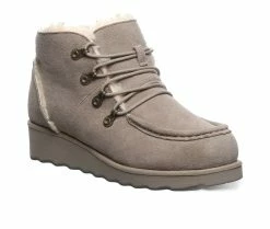 Women's Bearpaw Malinda Lace Up Booties Stone -Journee Shop 2 257