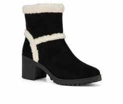 Women's Olivia Miller Andrea Winter Booties Black -Journee Shop 2 311
