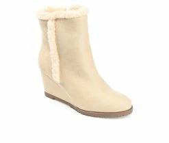 Women's Journee Collection Nonie Winter Wedge Boots Sand -Journee Shop 2 343