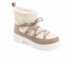 Women's Journee Collection Roylynn Lugged Winter Booties Taupe -Journee Shop 2 354