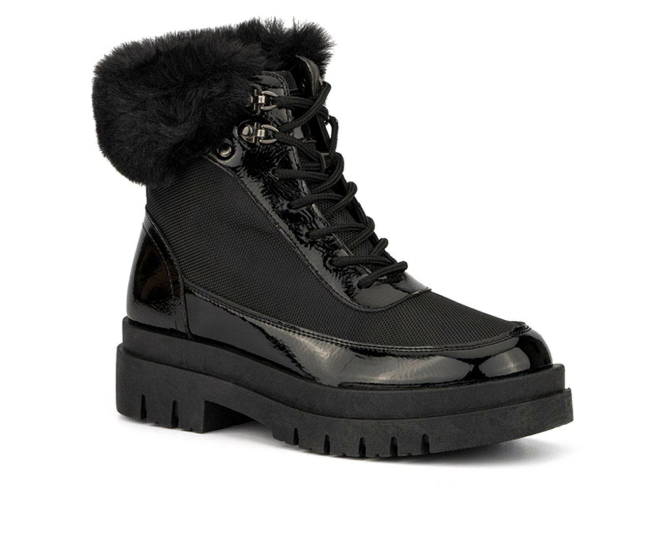 Women's Olivia Miller Amanda Lace-Up Booties Black 5 Women's Olivia Miller Amanda Lace-Up Booties Black - Image 3