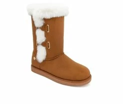 Women's Juicy Koded Winter Boots Cognac -Journee Shop 2 366